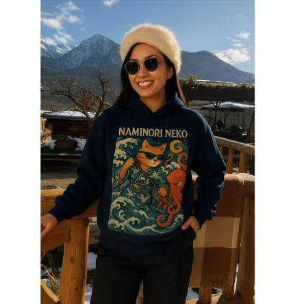 Название товара: Худи «Naminori Neko» — Худис принтом Кайто борется с осьминогом